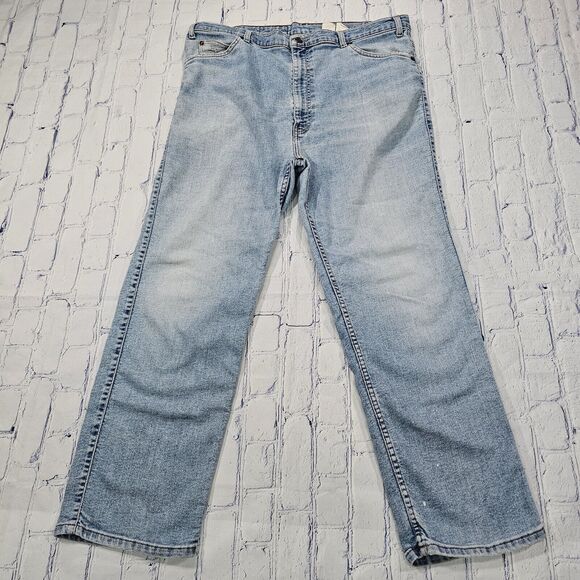 Vintage Levis Relaxed White Tab White Label 90s Light Wash Jeans MENS SIZE 40X29